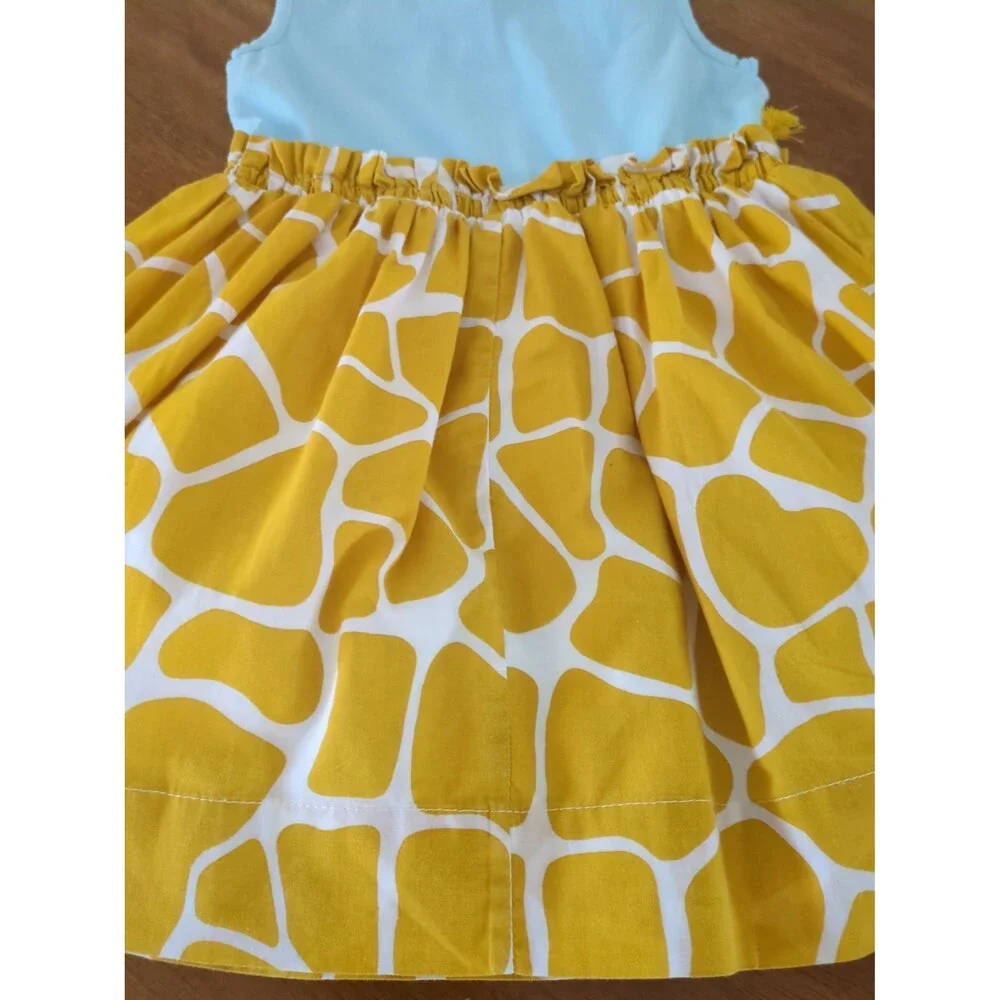 Mini Boden Girls sleeveless giraffe applique Dress size 4/5 GUC